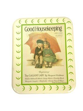 Good Housekeeping 1926 Advertising Tin With Handles The Gallant Lady Design
